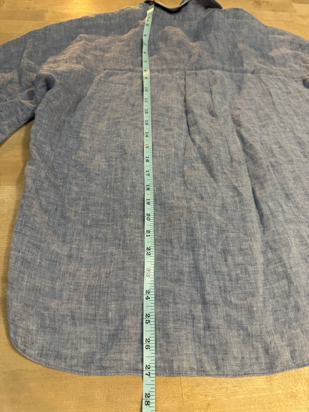 Theory Light Blue Linen Button-Down Shirt - Picture 7 of 9